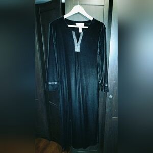 Vintage Oscar De La Renta Black Velvet Caftan
